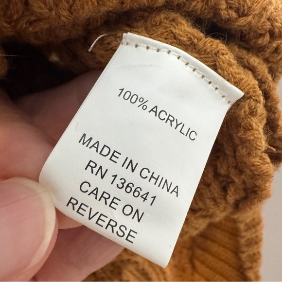 Cotton & Rye Texana Concho Brown Round Hem Crew Neck western Fringe sweater‎ XXL - Picture 10 of 14